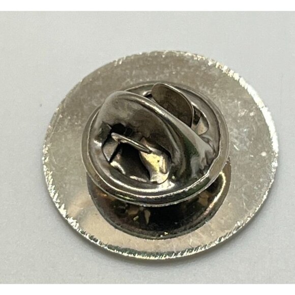 Vintage Rainbow Star Pin Badge '87-'88 Silver Tone Round Jacket Pin - Picture 3 of 6